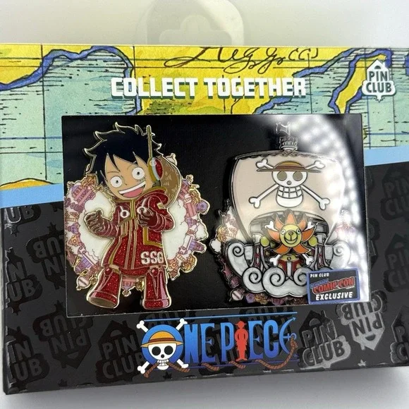 One Piece Luffy & Thousand Sunny 2-Pin Set 2025 Comic Con Exclusive Pin‎ Club